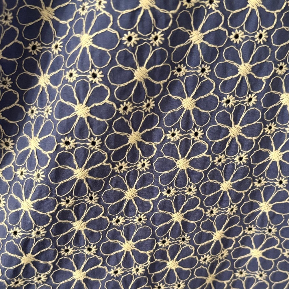 Chic Blue Patterned Midi Dress - Picture 3 of 5